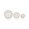 Silver Metal Geometric Decorative Orb Set